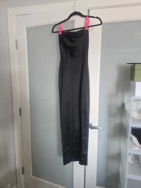 Classic Black Strapless Maxi Dress